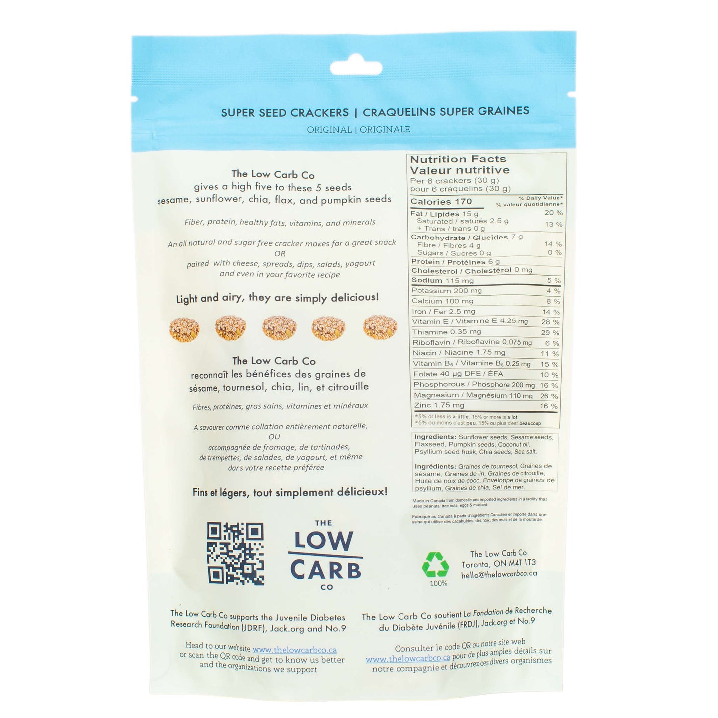 Original seed crackers The Low Carb Company